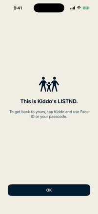 LISTND showing that it has switched to a child account
